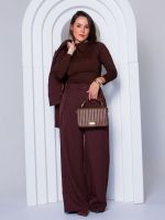 Calça  Alfaiataria Pantalona com Pregas Frontais Emanuelle