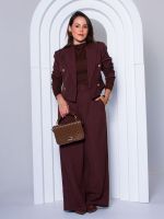 Calça  Alfaiataria Pantalona com Pregas Frontais Emanuelle