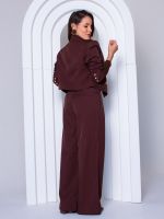 Calça  Alfaiataria Pantalona com Pregas Frontais Emanuelle