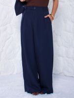 Calça  Alfaiataria Pantalona com Pregas Frontais Emanuelle
