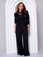 Blazer Cropped Alfaiataria Estruturado Emanuelle 