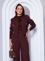 Blazer Cropped Alfaiataria Estruturado Emanuelle 