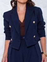 Blazer Cropped Alfaiataria Estruturado Emanuelle 