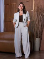 Blazer Cropped Alfaiataria Estruturado Emanuelle 