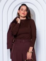 Blusa Manga Longa em Poliamida com Gola Alta Lorena