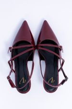 Scarpin Feminino Slingback Verniz Tali