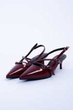 Scarpin Feminino Slingback Verniz Tali