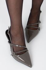 Scarpin Feminino Slingback Verniz Tali