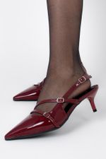 Scarpin Feminino Slingback Verniz Tali