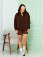 Blusa Moletinho Gola Alta com Meio Zíper Samara