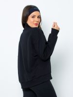 Blusa Moletinho Gola Alta com Meio Zíper Samara