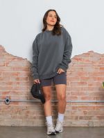 Blusa de Moletom Peluciado Washed Amanda