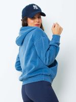 Jaqueta em Moletom Washed 100% Algodão com Capuz e Bolso Giuliana