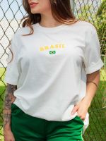 T-Shirt Oversized Brasil em Algodão Raíssa