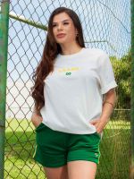 T-Shirt Oversized Brasil em Algodão Raíssa