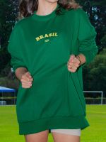 Blusa Moletom Oversized Brasil Luísa