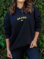 Blusa Moletom Oversized Brasil Luísa