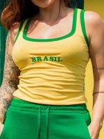 Regata Brasil em Malha Canelada Melanie