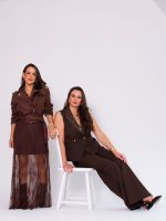 Vestido Feminino Longo de Renda Alças Finas Priscila