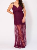 Vestido Feminino Longo de Renda Alças Finas Priscila