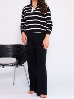 Conjunto Feminino em Tricô Modal Listrado Betina 