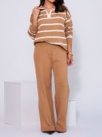 Conjunto Feminino em Tricô Modal Listrado Betina 