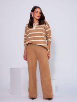 Conjunto Feminino em Tricô Modal Listrado Betina 