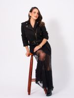 Jaqueta Suede Feminina Curta com Cinto Betina 