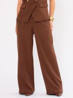 Calça Feminina Alfaiataria Wide Leg Cintura Alta Giovana 