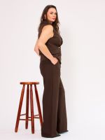 Calça Feminina Alfaiataria Wide Leg Cintura Alta Giovana 