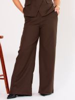 Calça Feminina Alfaiataria Wide Leg Cintura Alta Giovana 