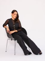 Calça Feminina Alfaiataria Tweed Milena 