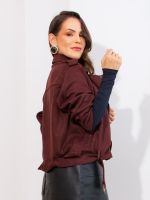 Jaqueta Suede Feminina Curta com Cinto Betina 