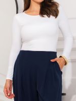 Body Feminino de Poliamida Manga Longa Básico Melissa