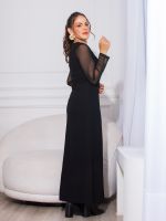 Vestido Feminino Midi Sem Manga com Recorte nas Costas Anabela