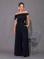 Calça Feminina Alfaiataria Wide Leg Cintura Média com Pregas Bruna