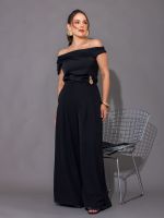 Calça Feminina Alfaiataria Wide Leg Cintura Média com Pregas Bruna