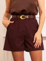 Shorts Feminino Alfaiataria com Cinto e Bolsos Eloíse