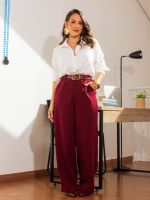 Camisa Feminina Manga Longa com Botões Revestidos Jaque