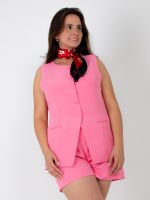 Conjunto Alfaiataria de Colete Alongado e Shorts Talita