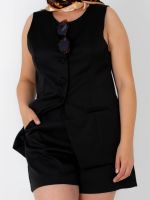 Conjunto Alfaiataria de Colete Alongado e Shorts Talita
