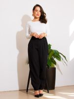 Blusa Feminina Poliamida Manga Longa Decote Canoa Sarah