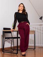 Body Feminino de Renda Manga Longa com Forro Luana