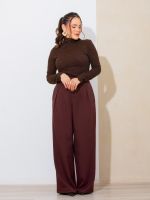 Blusa Feminina de Renda Manga Longa Gola Alta Luana