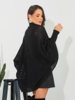 Cardigan Feminino de Tricô Aberto Vazado Luara