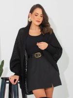 Cardigan Feminino de Tricô Aberto Vazado Luara