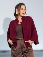 Casaqueto Feminino de Tricô Manga Ampla Estilo Kimono Luiza