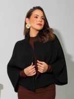 Casaqueto Feminino de Tricô Manga Ampla Estilo Kimono Luiza