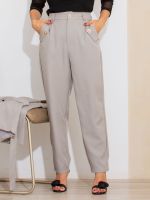 Calça Feminina Alfaiataria Reta com Bolsos Frontais Magda
