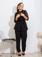 Calça Feminina Alfaiataria Reta com Bolsos Frontais Magda